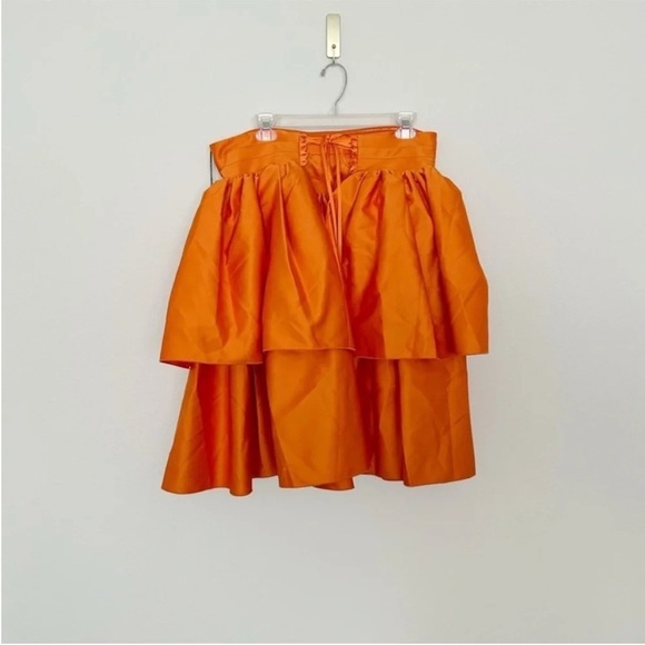 Rotate Birger Christensen Carmina Tiered Mini Dress Orange NWT - Picture 5 of 13